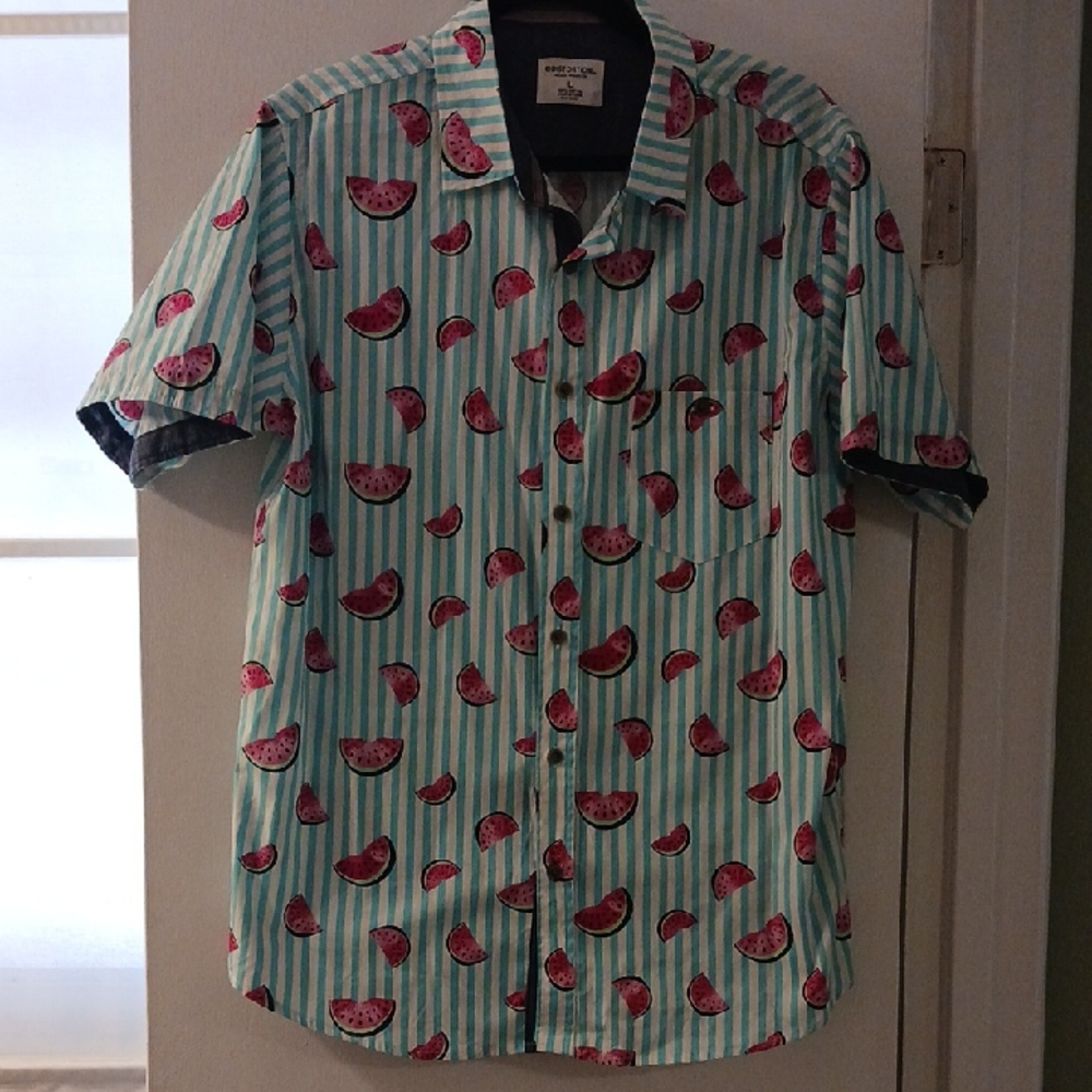 SPECIAL 2/$25 Men's Watermelon Print Shirt